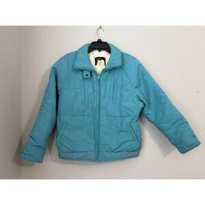 Vintage Roffe 70s 80s Retro Down Ski Jacket‎ Womens Size 10 Blue Nevada
